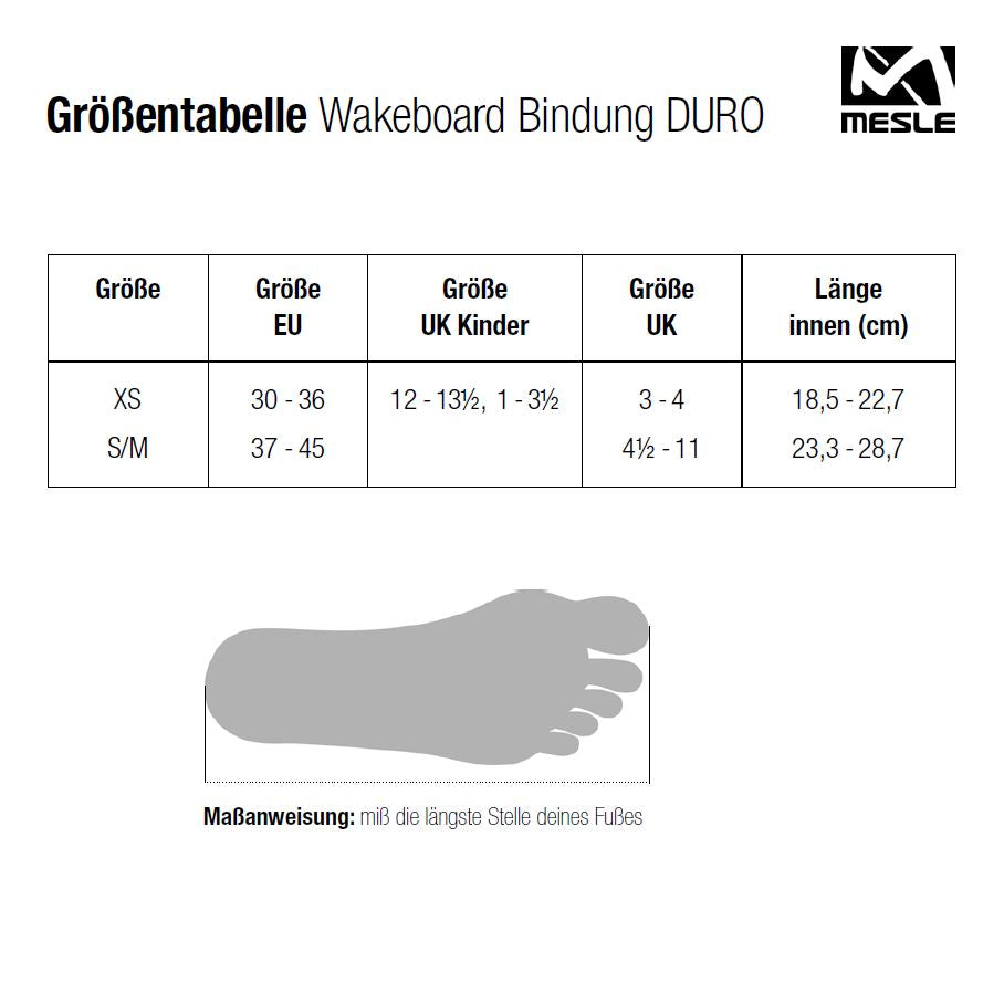 Mesle Wakeboard Bindung Duro | verschiedene Größen