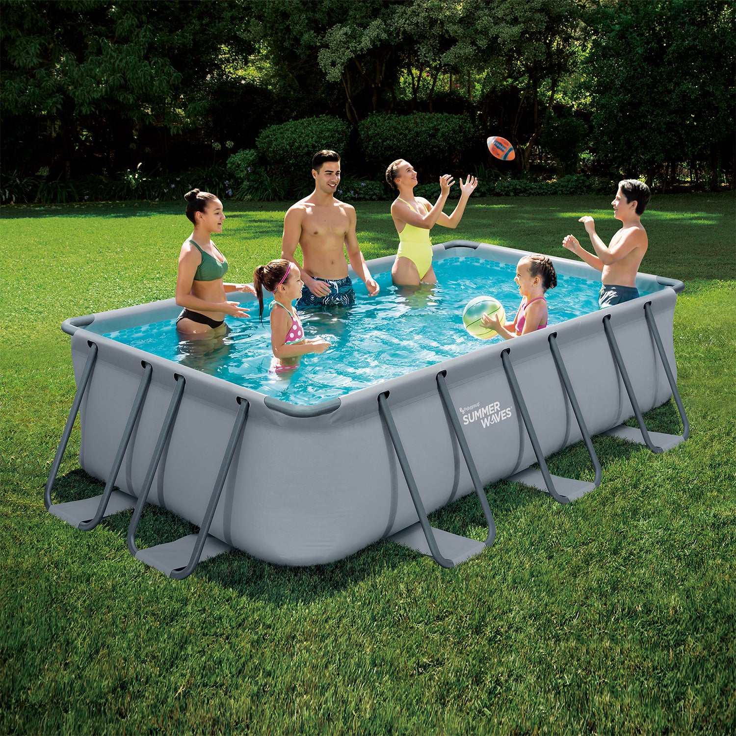 Summer Waves Elite Pool 400x200x100 cm Grau