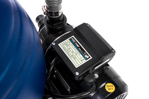 Draufsicht Pumpe der Sandfilteranlage