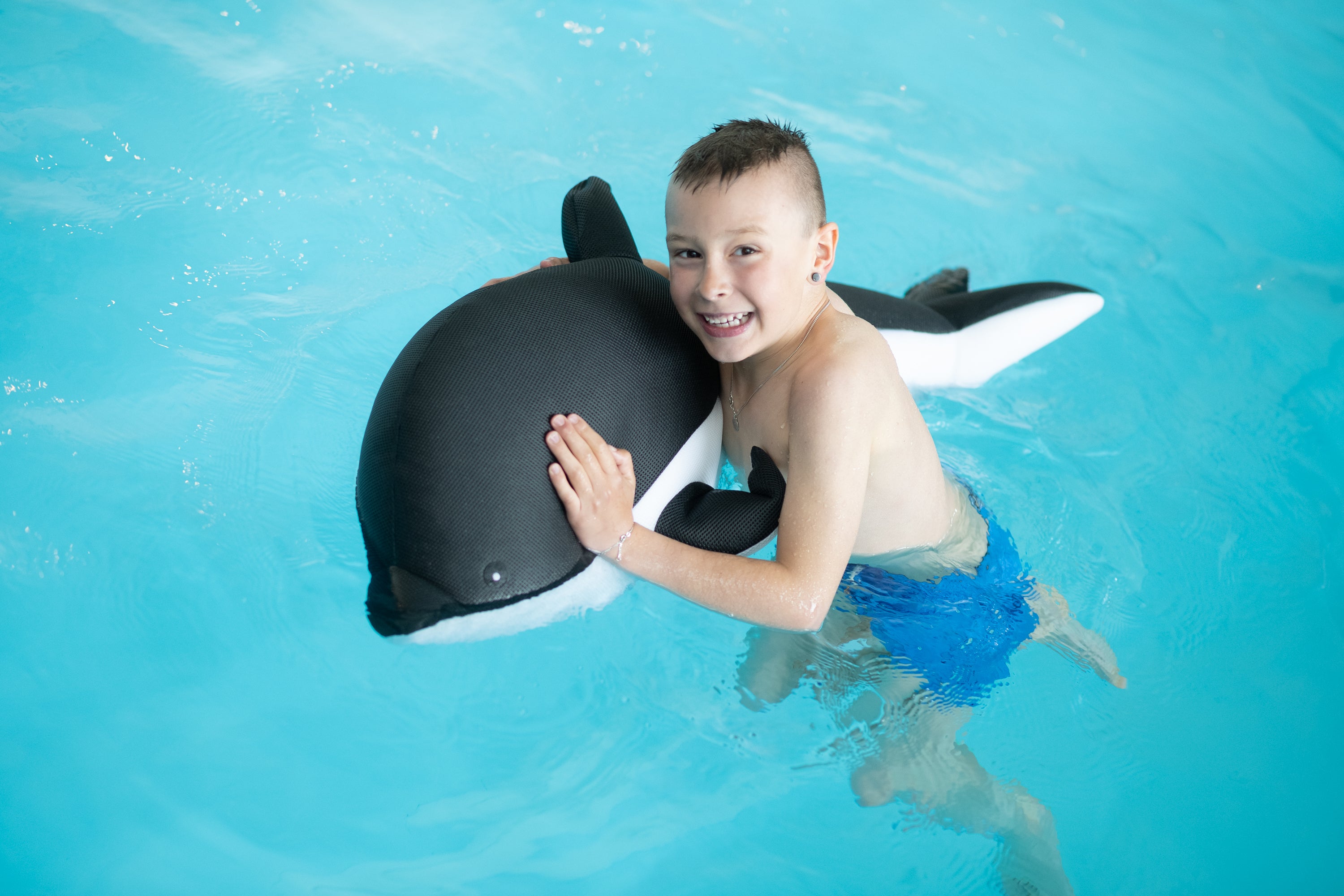 Westmann Pool Buddy Delfin grau, weiss