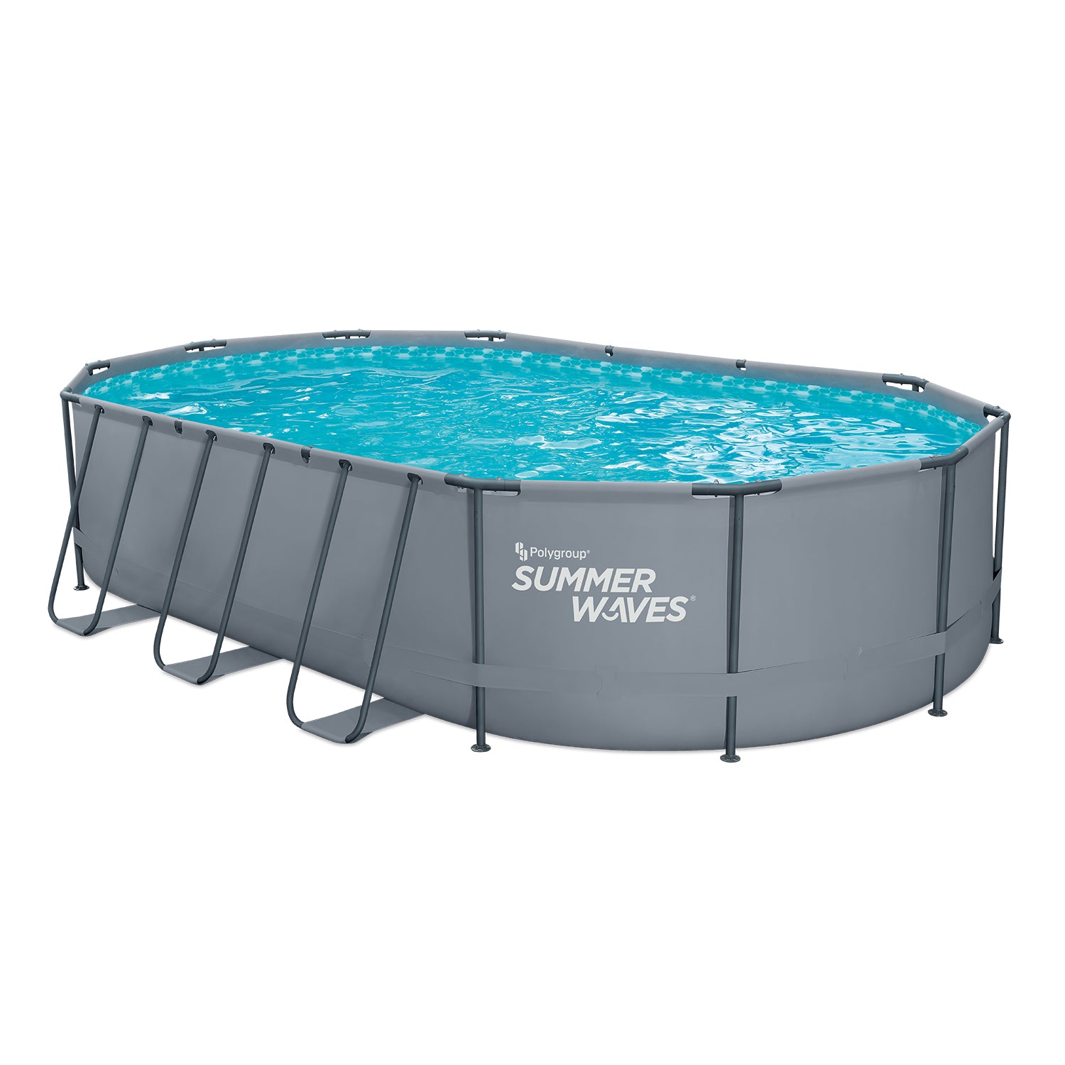 Summer Waves Active Pool Oval 610x366x122 cm anthrazit