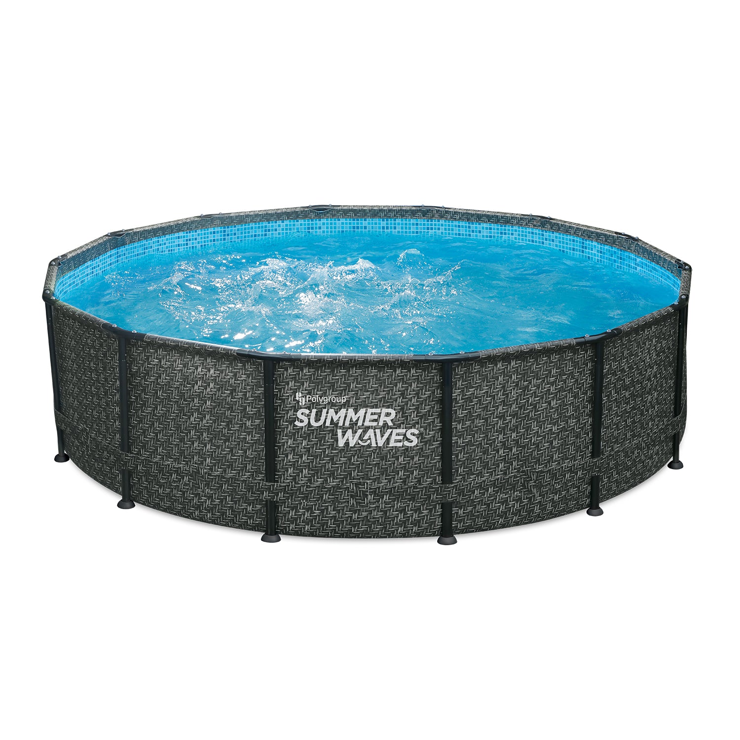 Summer Waves Elite Rundpool Ø427x107 cm rattan grau