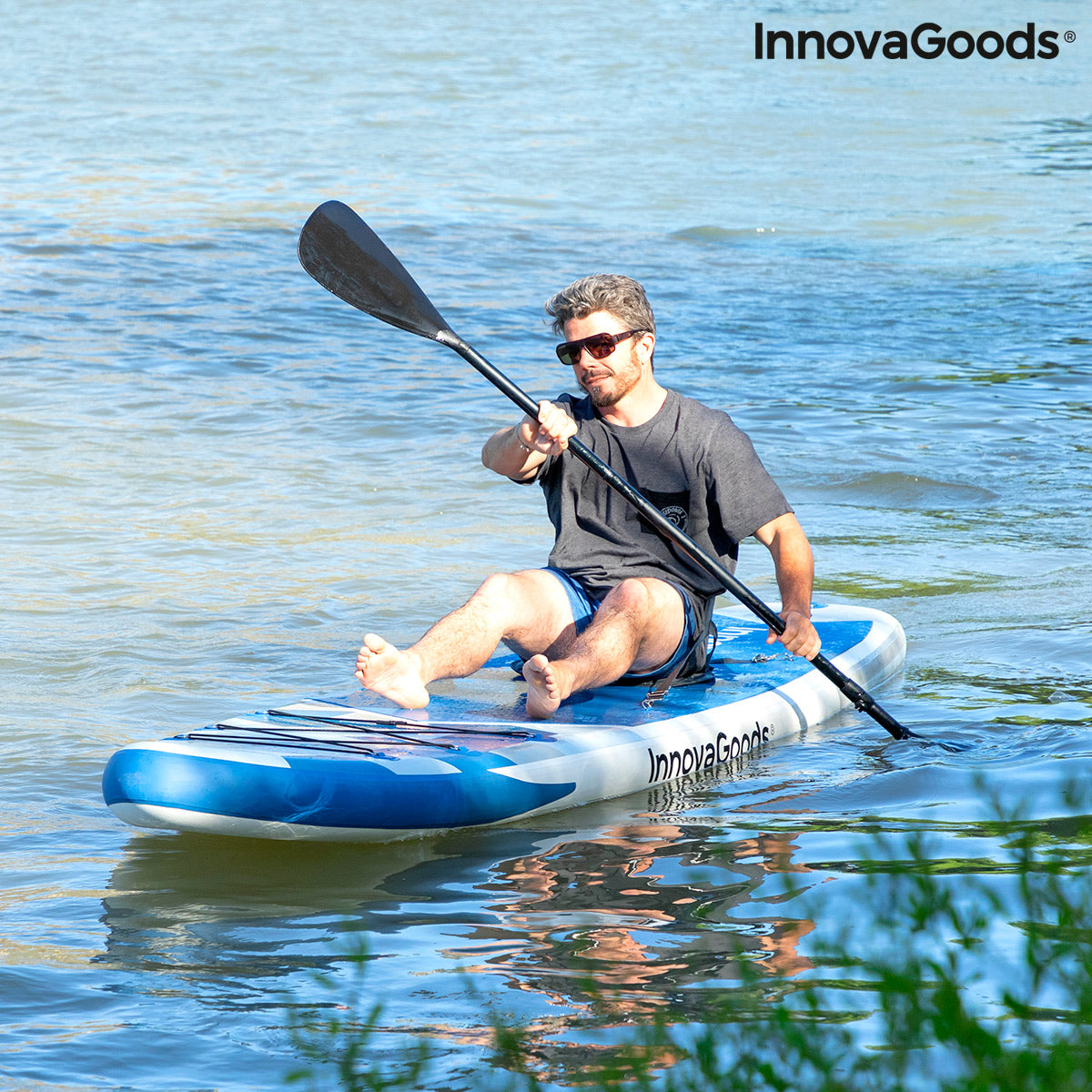 2 in 1 Aufblasbares Paddel-Board mit Sitz und Zubehör Kaddle InnovaGoods 10,5