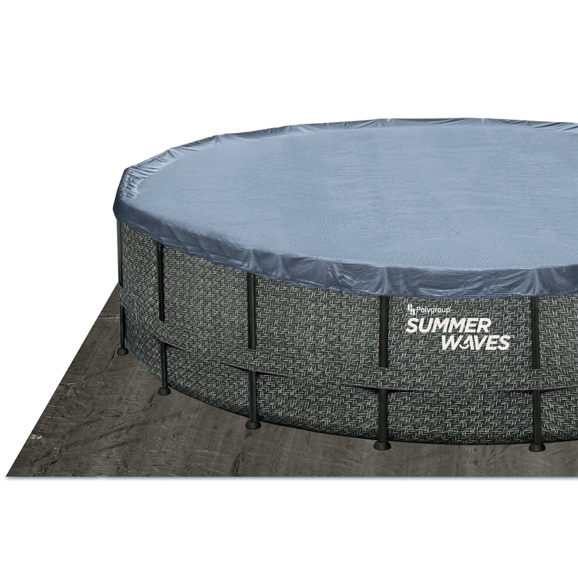 Summer Waves Elite Pool Ø488x122 cm, rattan grau
