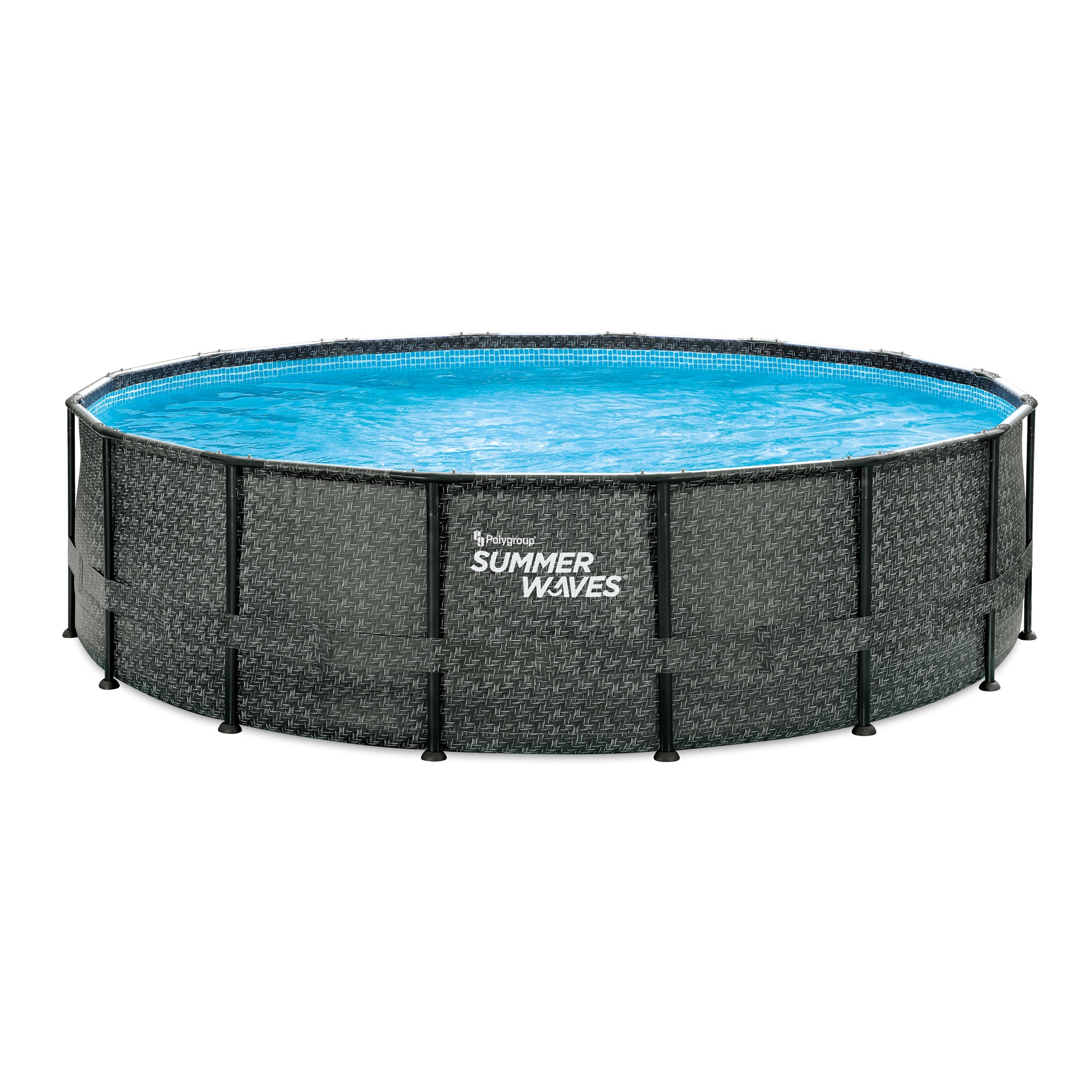 Summer Waves Elite Pool Ø488x122 cm, rattan grau