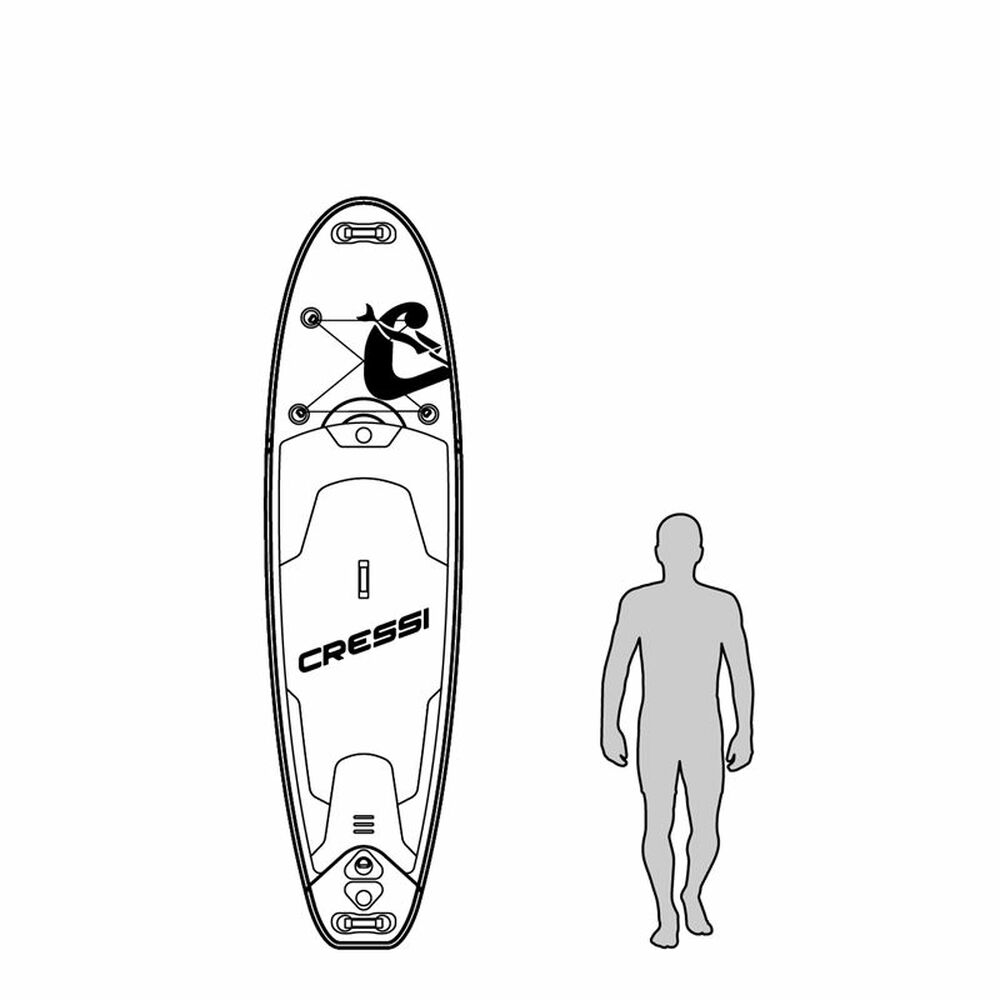 Stand Up Paddle Board Surf Cressi-Sub Fluid 10,2”.NA021020 Blau