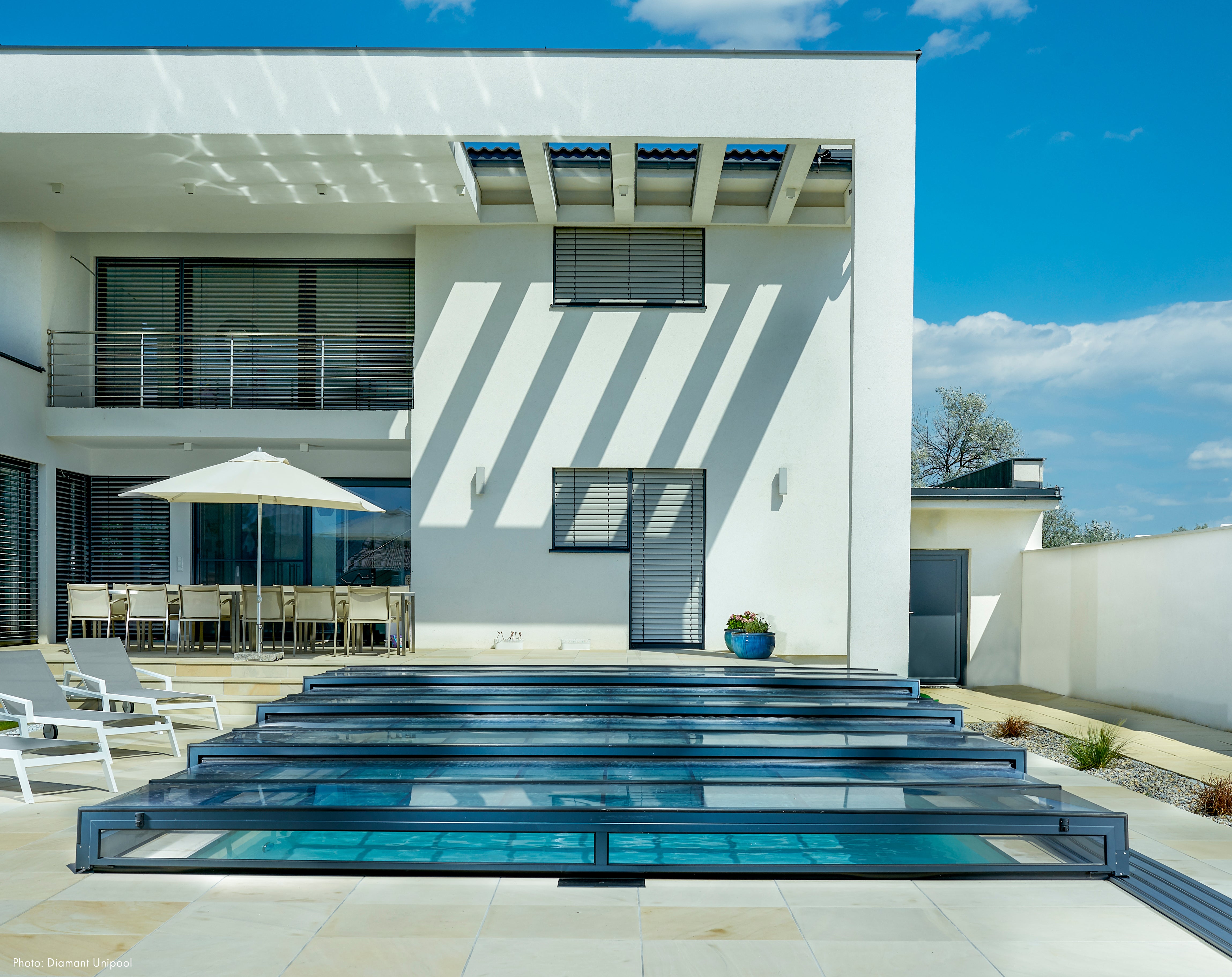 Trend PUline EXKLUSIV Polycarbonat Klarglas 4 mm | 3 Segmente | Innenbreite 300 cm | Länge 550 - 750 cm