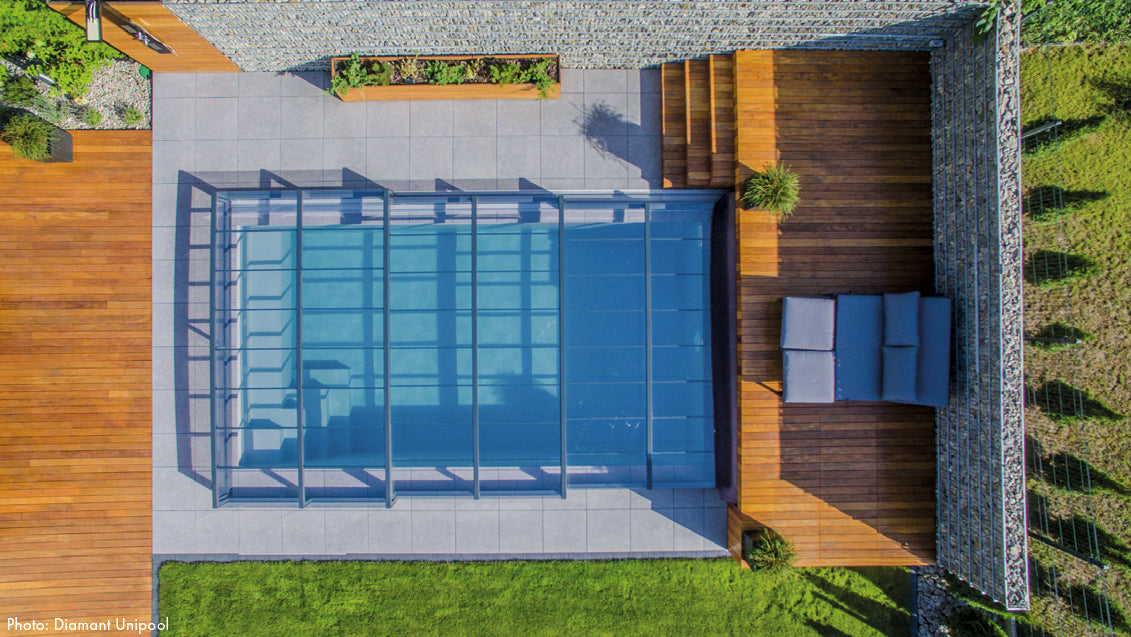 Trend PUline EXKLUSIV Polycarbonat Klarglas 4 mm | 3 Segmente | Innenbreite 300 cm | Länge 550 - 750 cm