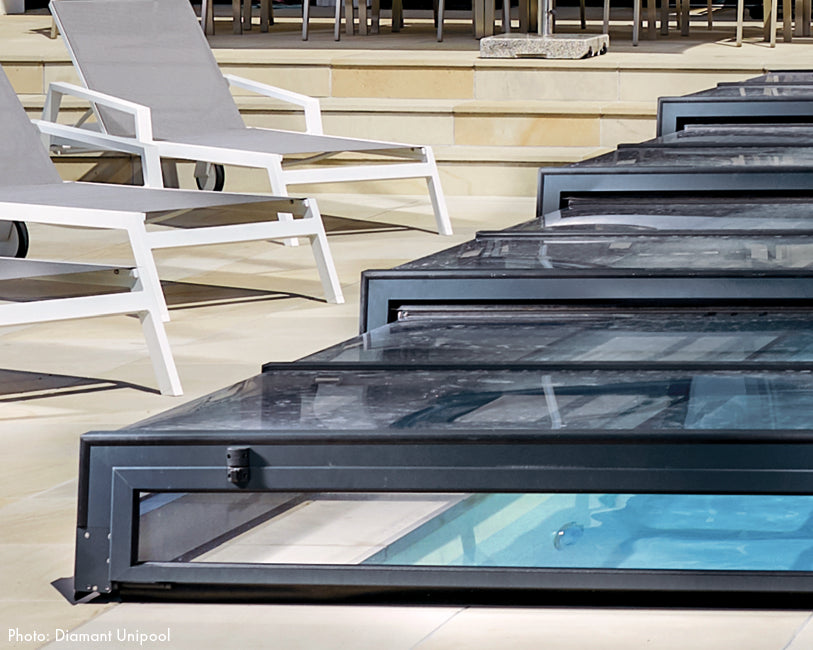 Trend PUline EXKLUSIV Polycarbonat Klarglas 4 mm | 3 Segmente | Innenbreite 300 cm | Länge 550 - 750 cm