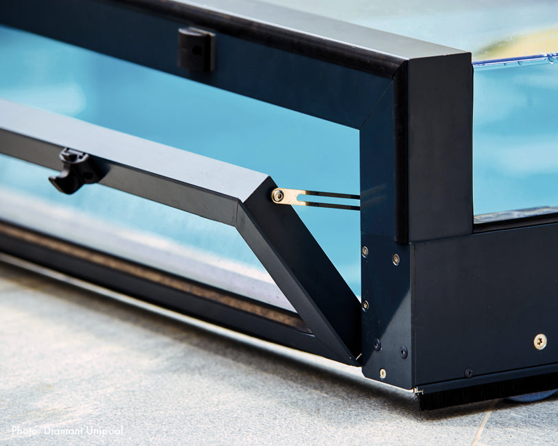 Trend PUline EXKLUSIV Polycarbonat Klarglas 4 mm | 3 Segmente | Innenbreite 300 cm | Länge 550 - 750 cm