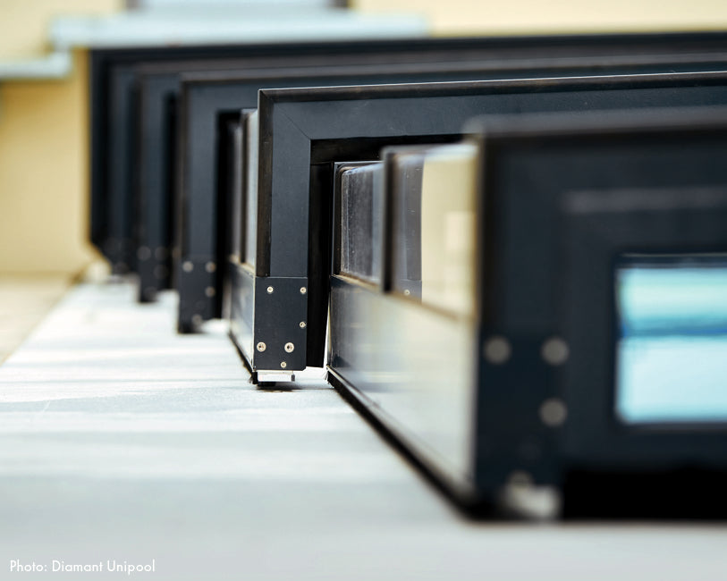 Trend PUline EXKLUSIV Polycarbonat Klarglas 4 mm | 3 Segmente | Innenbreite 300 cm | Länge 550 - 750 cm