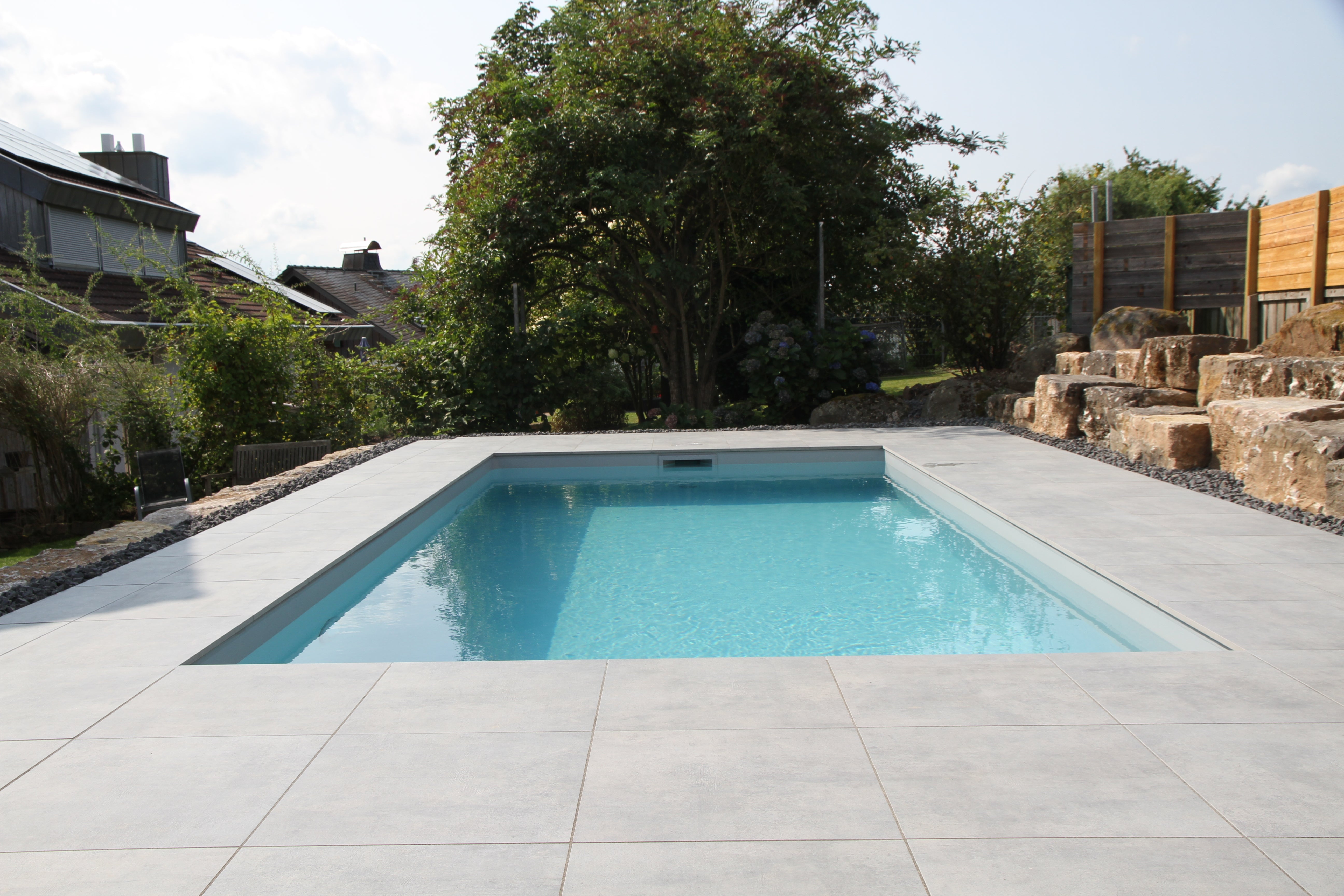 Thermo-Schwimmbecken 6m x 3m x 1,5m Rechteckbecken | Treppe Eleganz