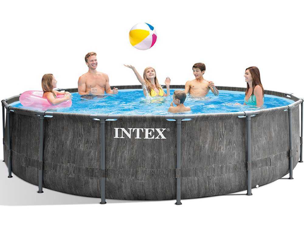Intex Frame Pool Prism Greywood Ø 457 x 122 cm