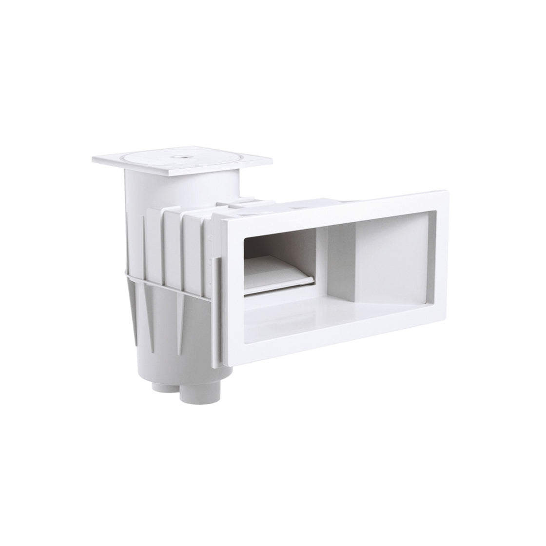 Set Astralpool Skimmer Breitmaul | inkl. 2 Trend Einlaufdüsen mit Mauerdurchführung | Hellgrau