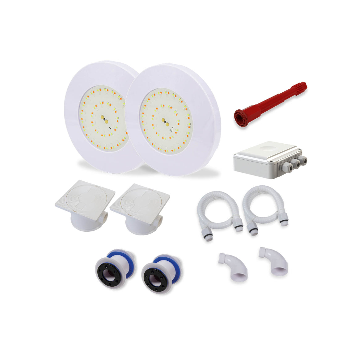 LED Unterwasser Scheinwerfer Set | DVM | RGB | Ø 100 mm | in versch. Ausführungen