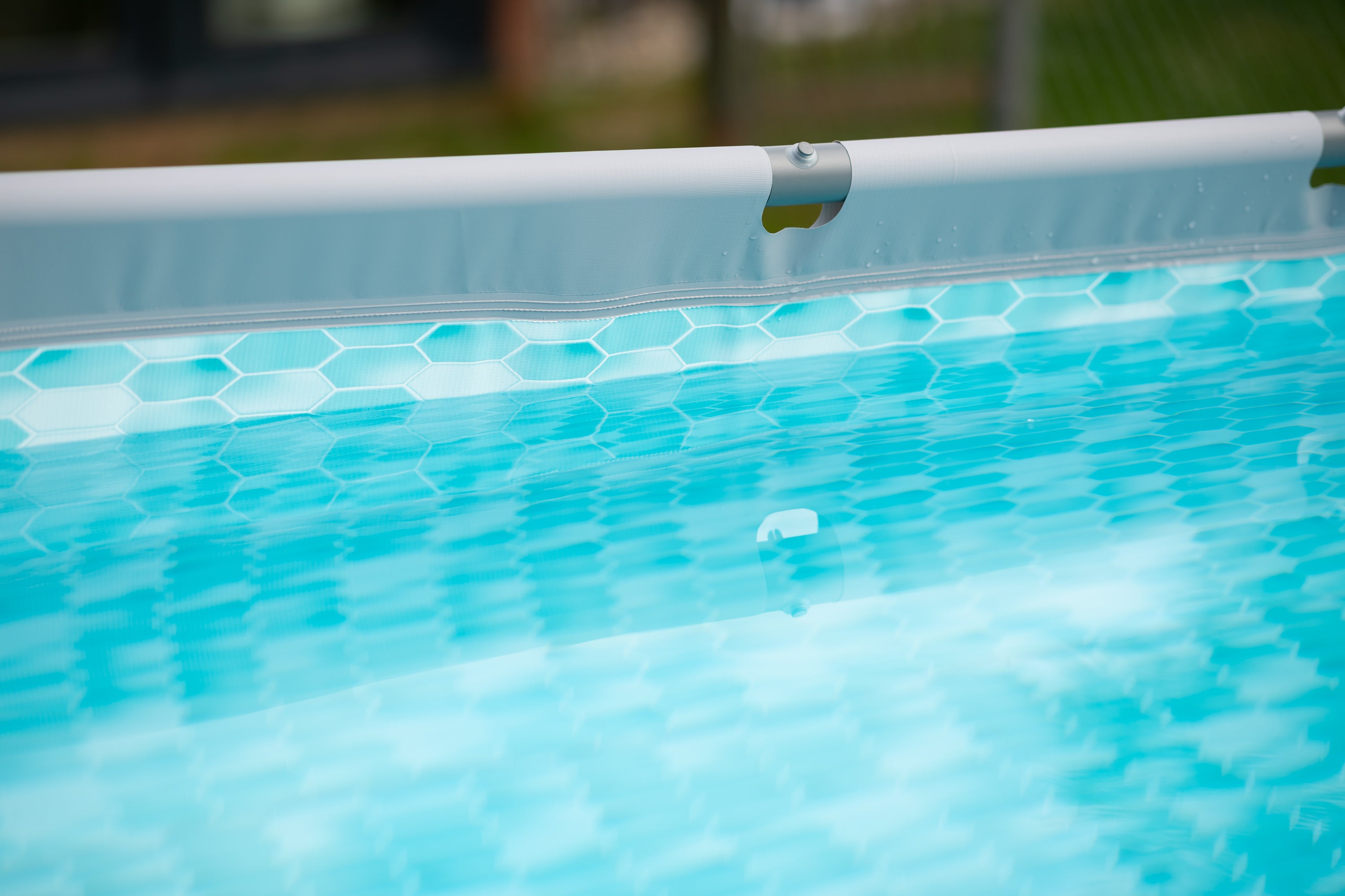 Summer Waves Active Frame Pool Set, Aufstellpool grau, oval Ø 488x305x107 cm
