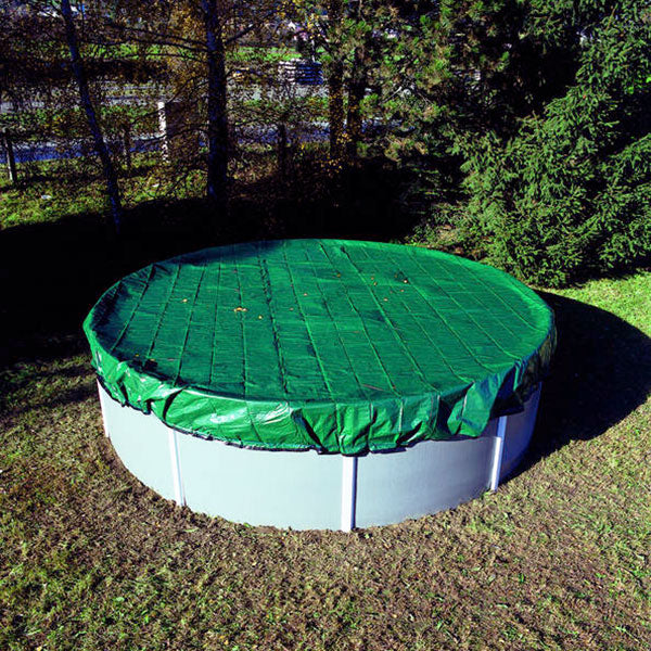 Poolabdeckplane grün