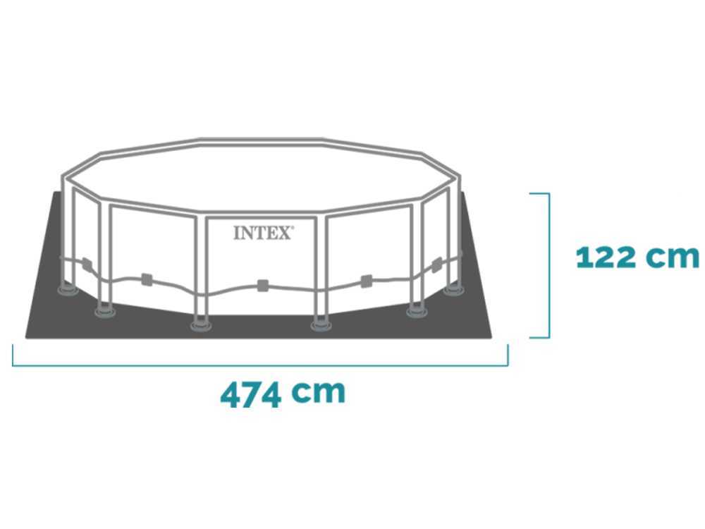 Intex Frame Pool Prism Greywood Ø 457 x 122 cm